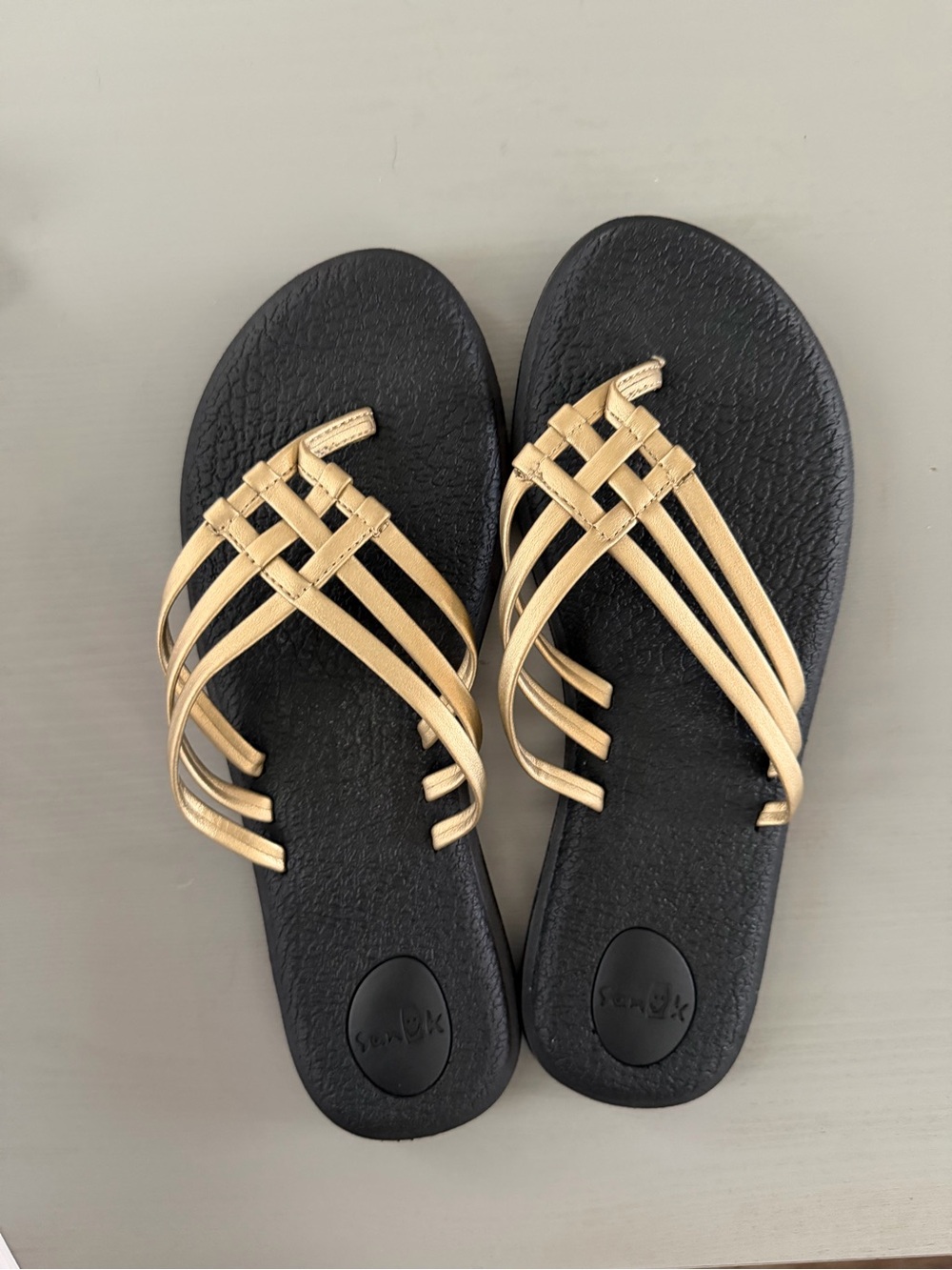 Gold Sanuk Sandals for Women